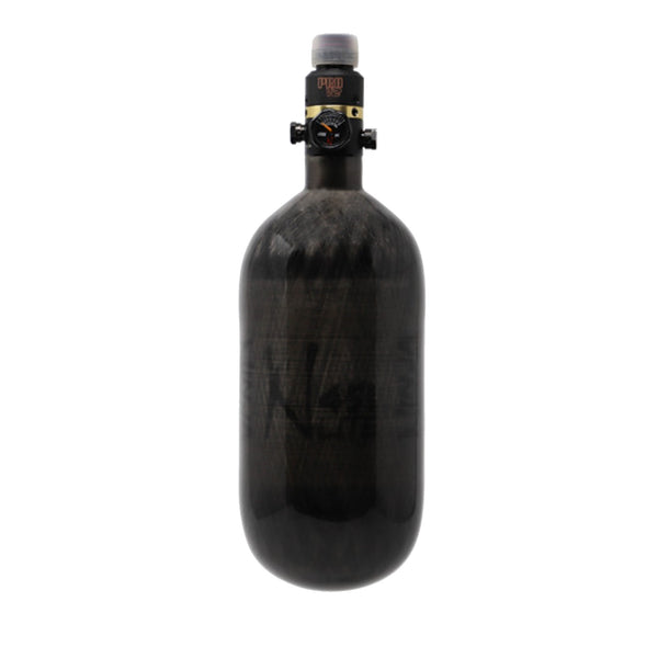 Ninja Paintball Lite Carbon Fiber Compressed Air Tank w/ Pro V2 Reg - Translucent Black 45/4500