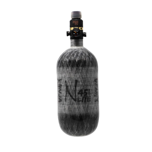 Ninja Paintball Lite Carbon Fiber Compressed Air Tank w/ Pro V2 Reg - Grey 50/4500