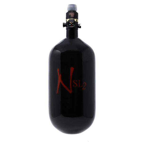 Ninja Paintball SL2 Carbon Fiber Compressed Air Tank w/ Pro V2 Reg - Black 77/4500