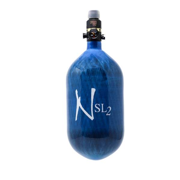 Ninja Paintball SL2 Carbon Fiber Compressed Air Tank w/ Pro V2 Reg - Blue 68/4500