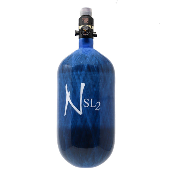 Ninja Paintball SL2 Carbon Fiber Compressed Air Tank w/ Pro V2 Reg - Blue 77/4500