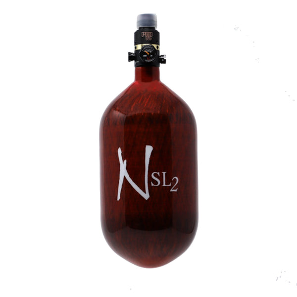 Ninja Paintball SL2 Carbon Fiber Compressed Air Tank w/ Pro V2 Reg - Red 68/4500