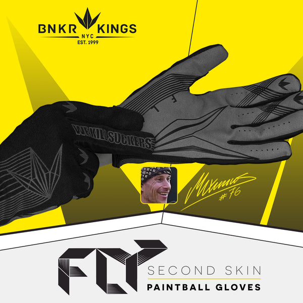 Bunkerkings Fly Paintball Gloves - Black