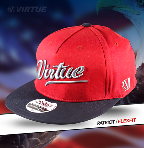 Virtue Patriot All Star Fitted Hat - Red / Silver / Navy Blue