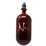 Ninja Paintball SL2 Carbon Fiber Compressed Air Tank w/ Pro V2 Reg - Red 77/4500